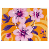 Levendige zomer bloemen-dopamine stijl groot cadeauzakje (Achterkant)