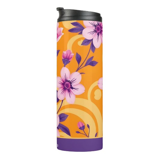 Levendige zomer bloemen-dopamine stijl thermosbeker (Geroteerd rechts)