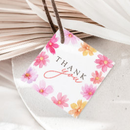 Levendige zomer bloemen wilde bloem dank u bedankjes labels