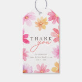 Levendige zomer bloemen wilde bloem gunst cadeaulabel (Voorkant)