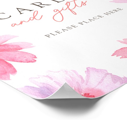 Levendige zomer Kaarten & geschenken Baby shower t Poster (Hoek)