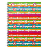 Levendige zomer strand thema ontwerp notitieboek (Voorkant)