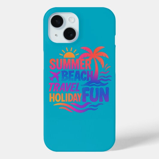 Levendige zomer typografie collage met grafische f Case-Mate iPhone case (Achterkant)