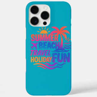 Levendige zomer typografie collage met grafische f iPhone 16 pro max hoesje