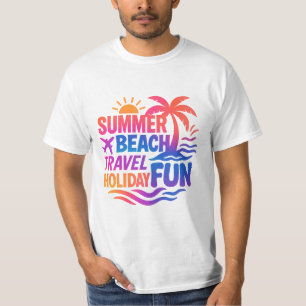Levendige zomer typografie collage met grafische f t-shirt