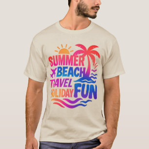 Levendige zomer typografie collage met grafische f t-shirt
