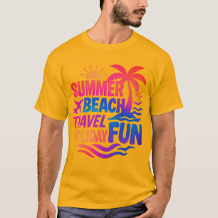Levendige zomer typografie collage met grafische f t-shirt