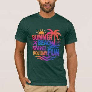 Levendige zomer typografie collage met grafische f t-shirt