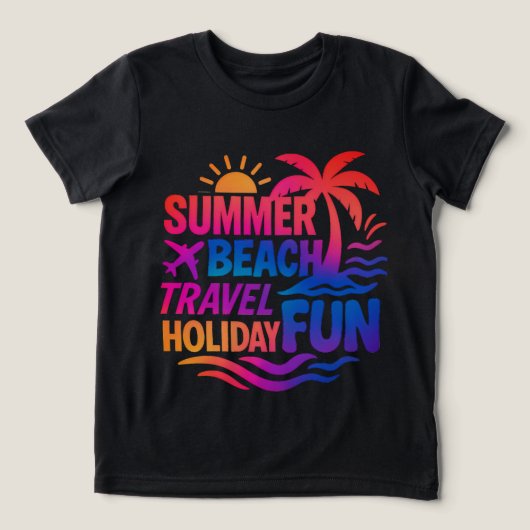 Levendige zomer typografie collage met grafische f Tri-Blend shirt (Design voorkant)