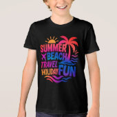 Levendige zomer typografie collage met grafische f Tri-Blend shirt (Voorkant)
