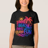 Levendige zomer typografie collage met grafische f Tri-Blend shirt (Voorkant)
