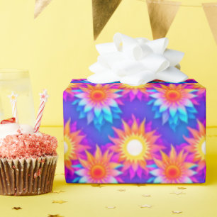 Levendige zomer zonneschijn patroon cadeaupapier