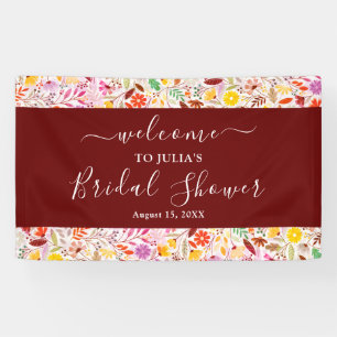 Levendige zomerbloemen bruiloft tulpen bruidsshowe spandoek