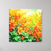 Levendige zomerbloemen canvas afdruk (Voorkant)