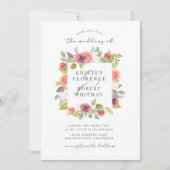 Levendige zomerbloemen | huwelijksuitnodiging kaart (Voorkant)