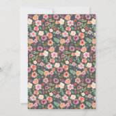 Levendige zomerbloemen | huwelijksuitnodiging kaart (Achterkant)