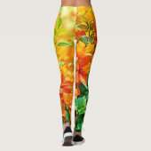 Levendige zomerbloemen leggings (Achterkant)