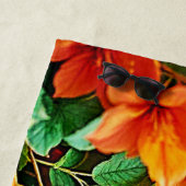 Levendige zomerbloemen strandlaken (In situ)