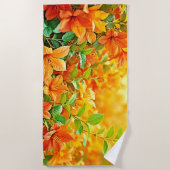 Levendige zomerbloemen strandlaken (Voorkant)