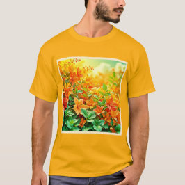 Levendige zomerbloemen t-shirt
