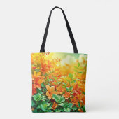 Levendige zomerbloemen tote bag (Achterkant)
