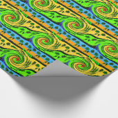 Levendige zomergolfkleuren cadeaupapier (Hoek)