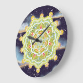 Levendige zomermandala donkernachtklok grote klok (Hoek)
