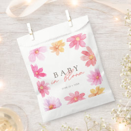 Levendige Zomerse Baby in Bloom Floral Wildflower Bedankzakje