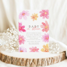 Levendige Zomerse Baby in Bloom Floral Wildflower Kaart