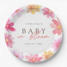 Levendige Zomerse Baby in Bloom Floral Wildflower Papieren Bordje