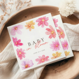 Levendige Zomerse Baby in Bloom Floral Wildflower Servet