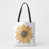 Levendige zonnebloem botanische jumbo tas (Voorkant)