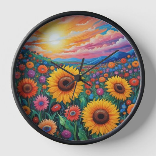 Levendige Zonnebloem Field Art (Voorkant)