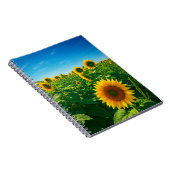 Levendige zonnebloem foto notitieboek (Rechterzijde)