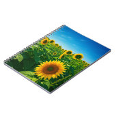 Levendige zonnebloem foto notitieboek (Linkerzijde)