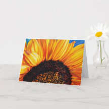 Levendige Zonnebloem Kunst Bloem Kaart