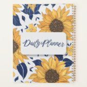 Levendige zonnebloem & marine botanische esthetiek planner (Achterkant)