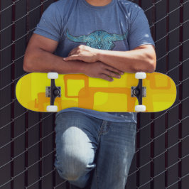 Levendige Zonnebloem Stroom – Moderne Abstracte Ku Persoonlijk Skateboard