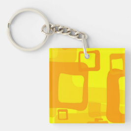 Levendige Zonnebloem Stroom – Moderne Abstracte Ku Sleutelhanger