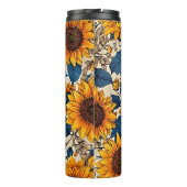 Levendige zonnebloemdromen: waar elke slok bloeit thermosbeker (Achterkant)