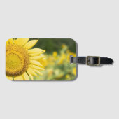 Levendige zonnebloemen bagagelabel (Voorkant (horizontaal))
