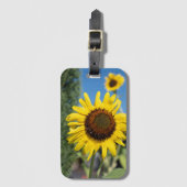 Levendige zonnebloemen bagagelabel (Voorkant (verticaal))