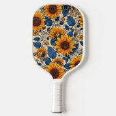 Levendige Zonnebloemen Patroon - Zonnebloem Splend Pickleball Paddle (Achterkant)