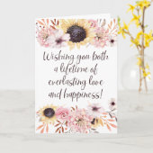 Levendige zonnebloemen Weddenschappen Gefeliciteer Kaart (Gele Bloem)