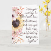 Levendige zonnebloemen Weddenschappen Gefeliciteer Kaart (Gele Bloem)