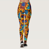 Levendige zonnebloemleggingen leggings (Achterkant)