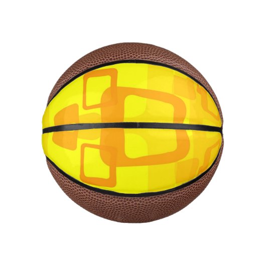 Levendige Zonnebloemstroom – Moderne Abstracte Kun Basketbal (Voorkant)
