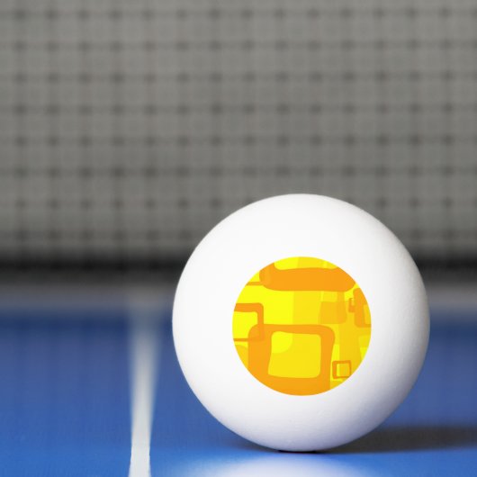 Levendige Zonnebloemstroom – Moderne Abstracte Kun Pingpongbal (Net)