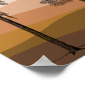 , levendige zonnebrand, serene boom, beschaving poster (Hoek)