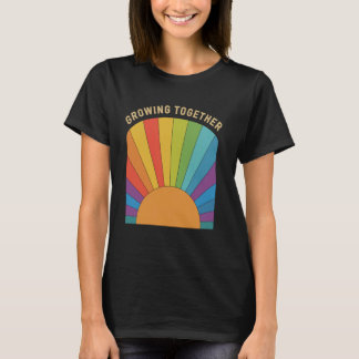 Levendige zonnestralen met motivatief zinspreuk t-shirt